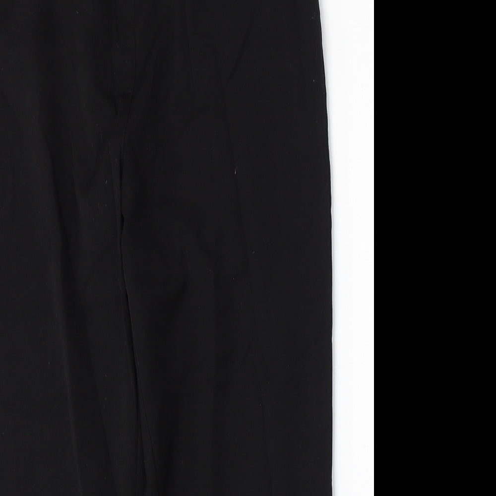 TU Womens Black  Polyester Trousers  Size 16 L25 in Regular