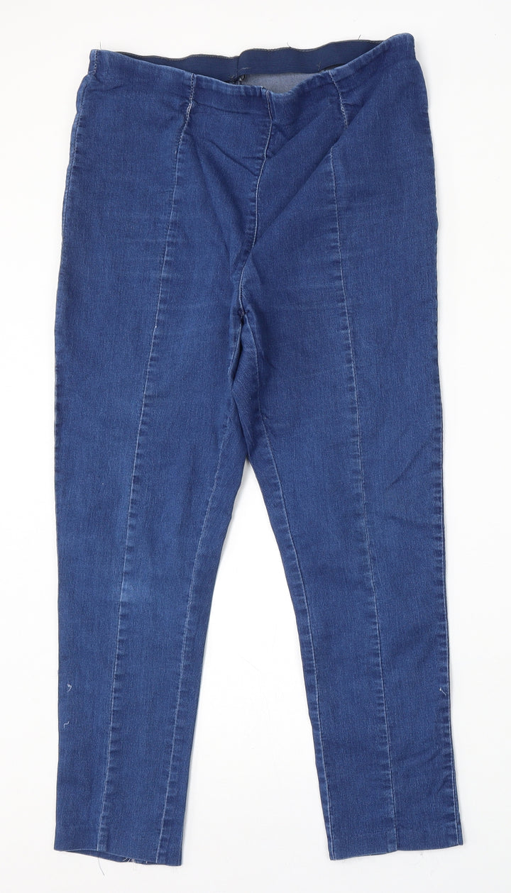 Preworn Womens Blue  Polyester Jegging Jeans Size 30 L26 in Regular