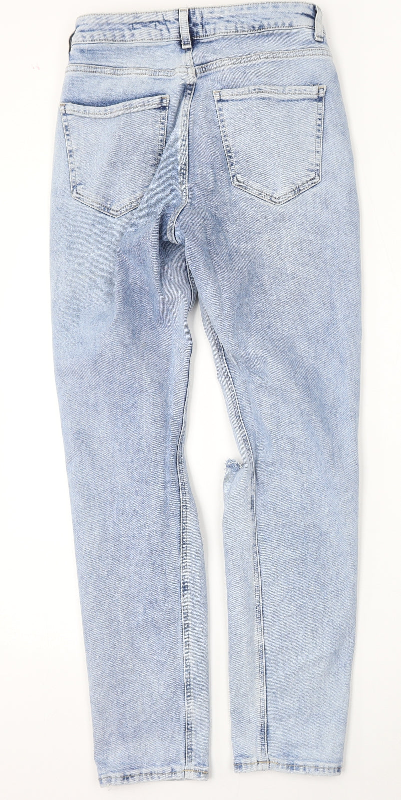 New Look Womens Blue  Cotton Straight Jeans Size 8 L30 in Regular Button