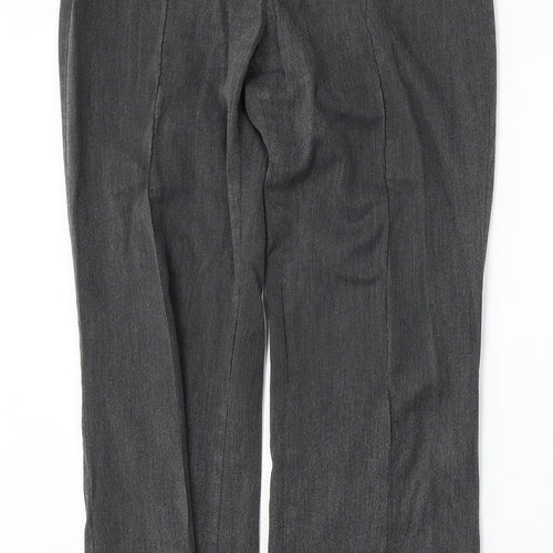 Marks and Spencer Womens Grey  Polyester Trousers  Size 12 L28 in Regular