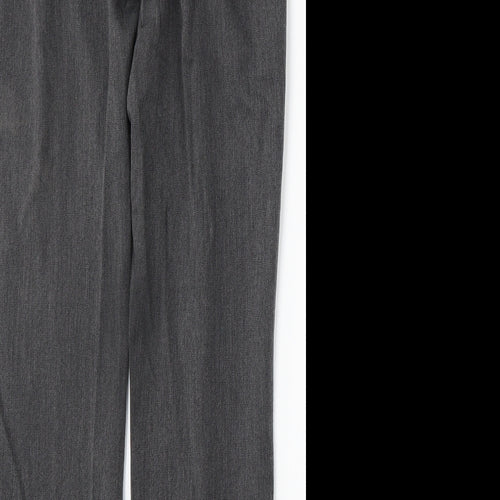 Marks and Spencer Womens Grey  Polyester Trousers  Size 12 L28 in Regular