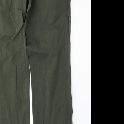 St Johns Bay Womens Green  Cotton Straight Jeans Size 10 L30 in Regular Button
