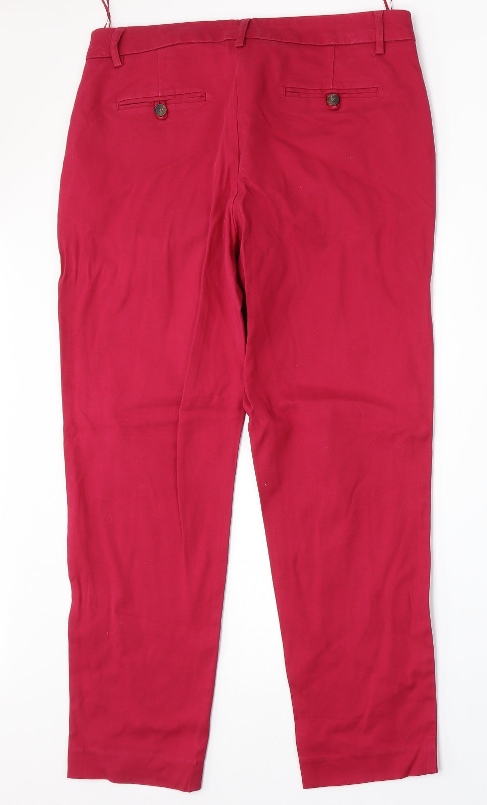 NEXT Womens Pink  Cotton Straight Jeans Size 14 L26 in Regular Button