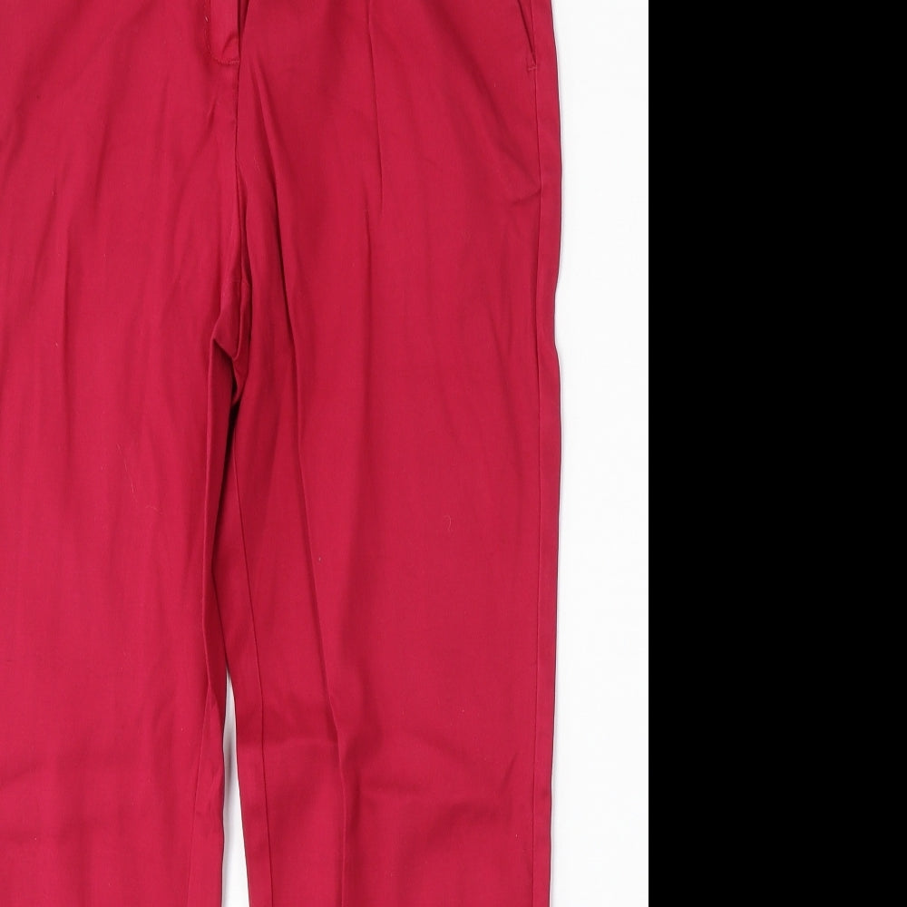 NEXT Womens Pink  Cotton Straight Jeans Size 14 L26 in Regular Button