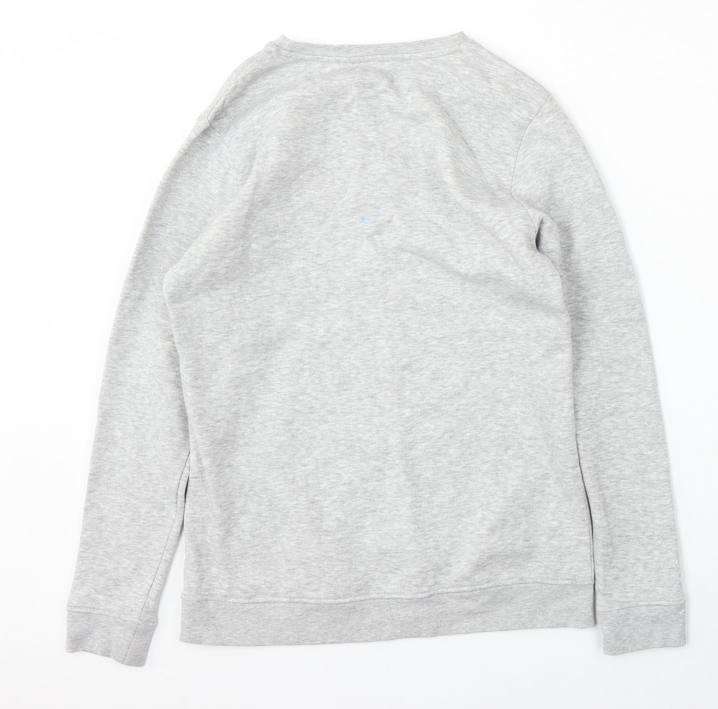 Preworn Boys Grey  Cotton Pullover Sweatshirt Size 13-14 Years