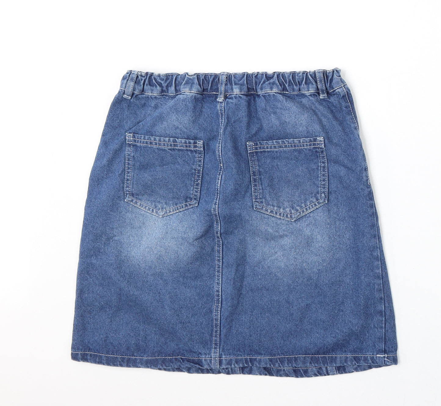TU Girls Blue  Cotton A-Line Skirt Size 14 Years  Regular