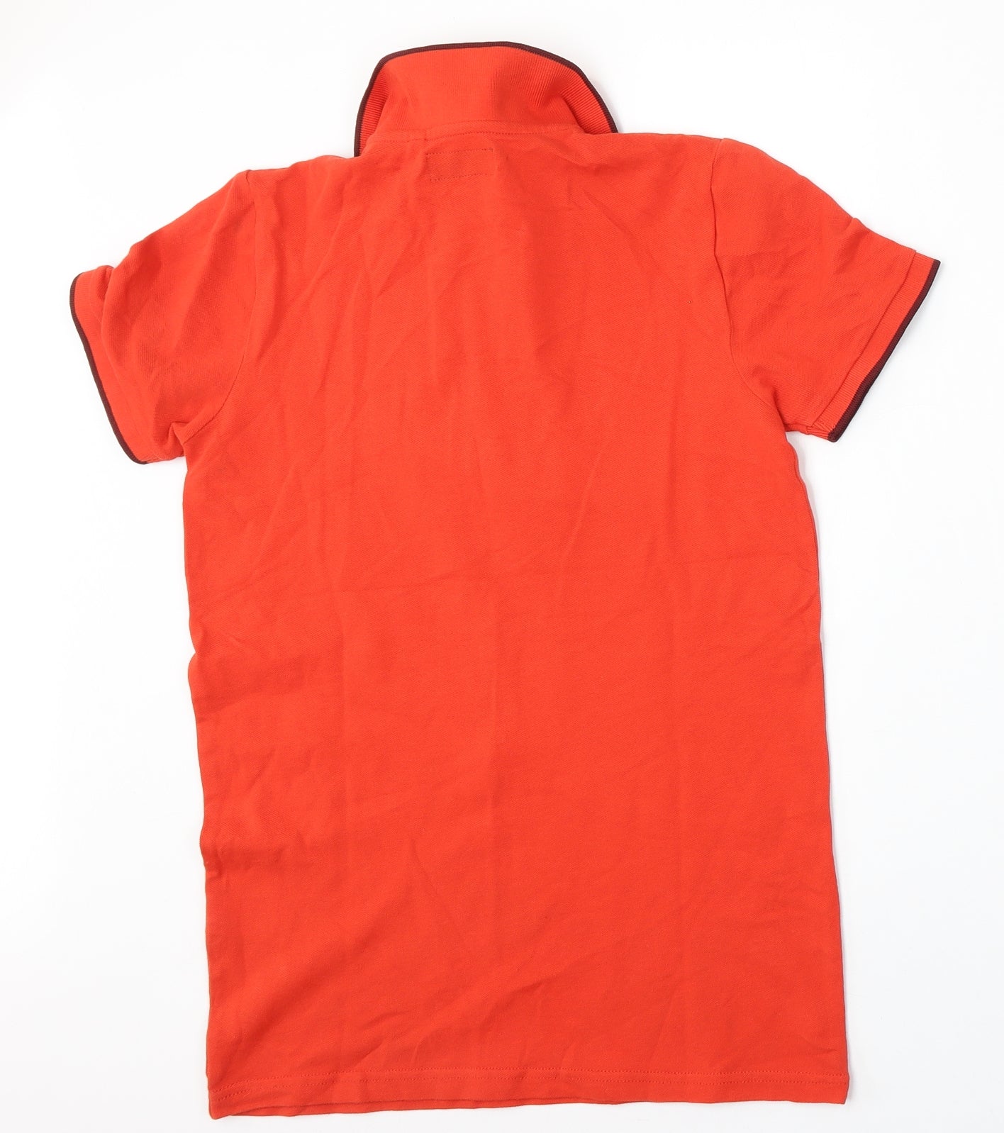 NEXT Boys Orange  Cotton Basic Polo Size 13 Years Collared
