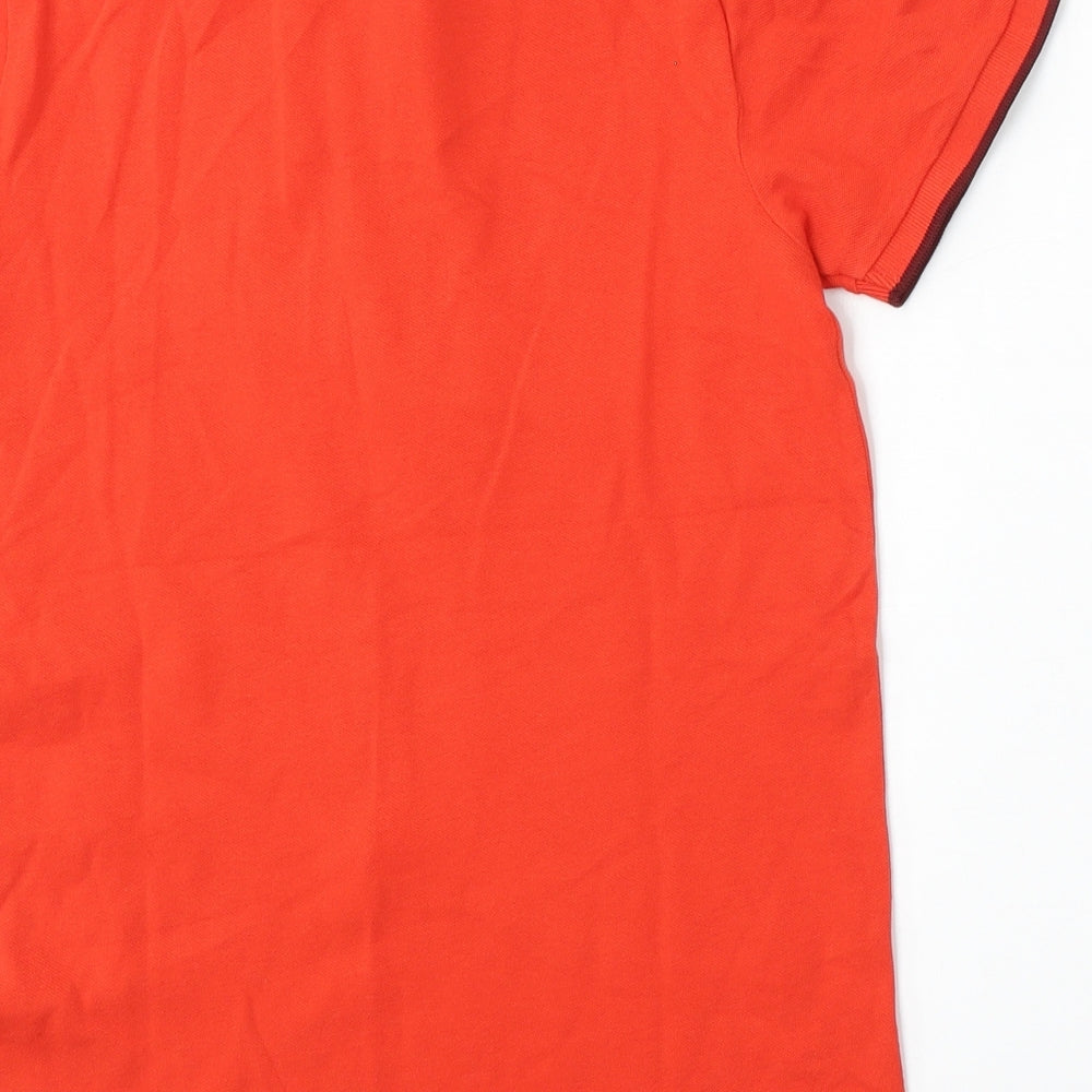 NEXT Boys Orange  Cotton Basic Polo Size 13 Years Collared