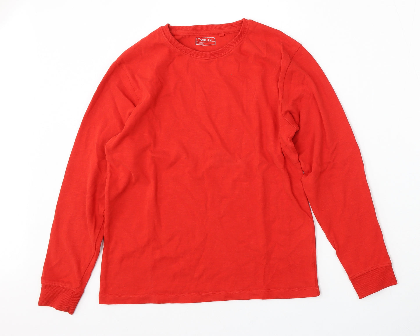 NEXT Boys Red  Cotton Basic T-Shirt Size 12 Years Round Neck