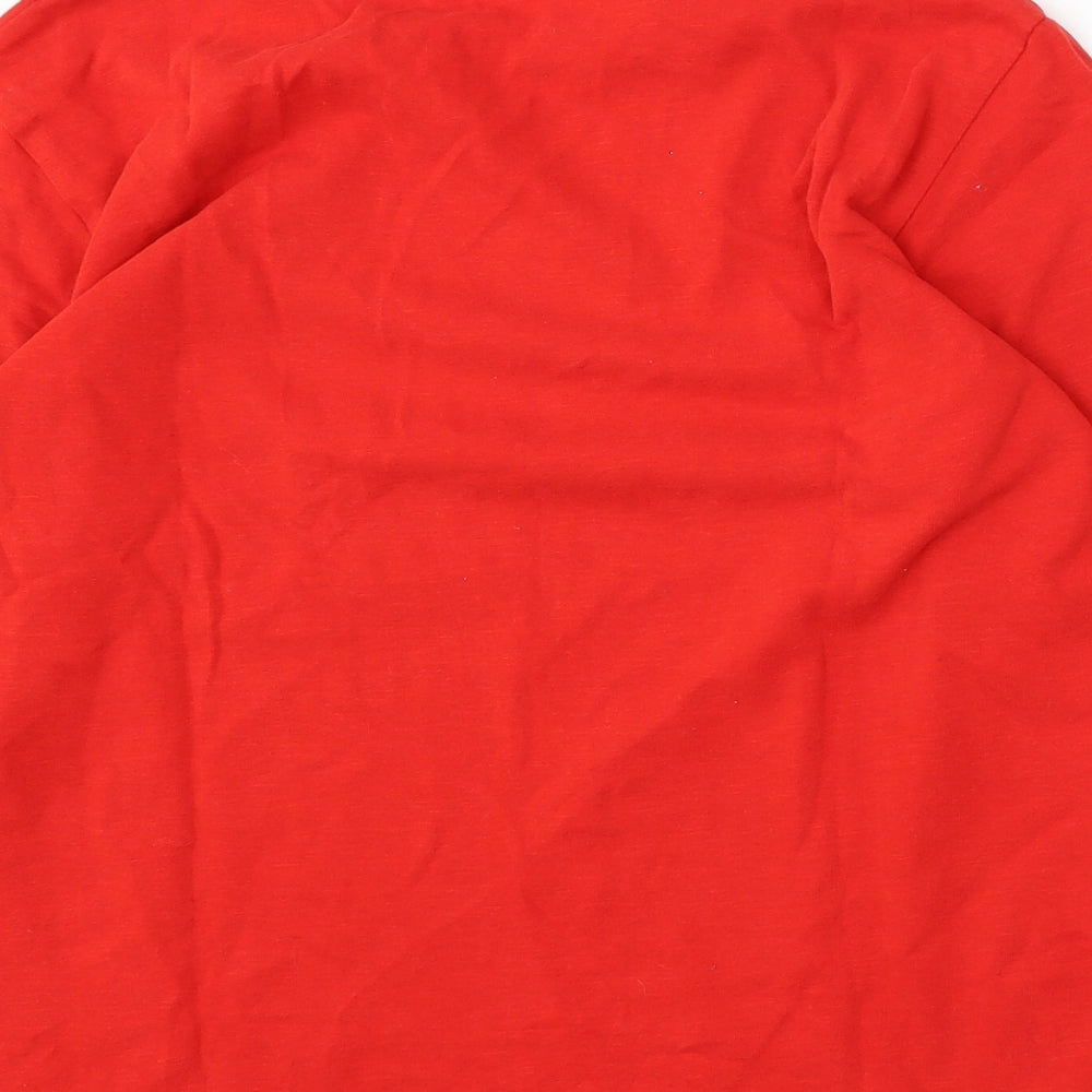 NEXT Boys Red  Cotton Basic T-Shirt Size 12 Years Round Neck