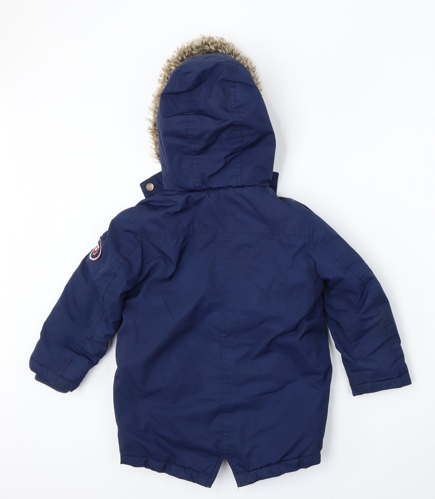 Rebel Boys Blue   Parka Jacket Size 4-5 Years  Zip