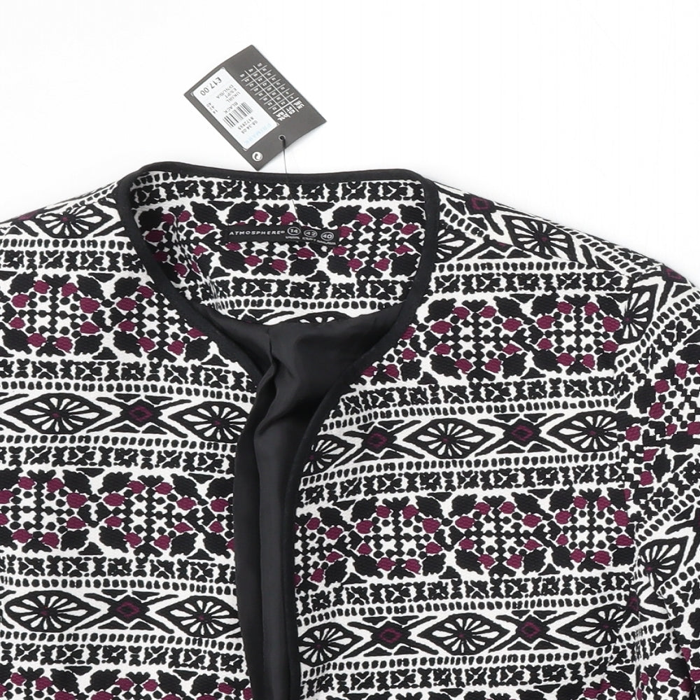 Atmosphere Womens Multicoloured Geometric  Jacket  Size 14