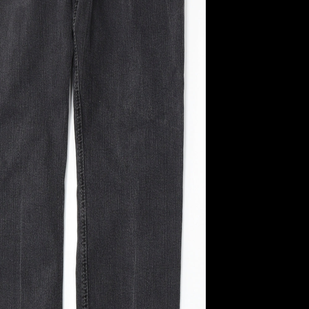 BRAX Mens Black  Cotton Straight Jeans Size 36 L32 in Regular Button