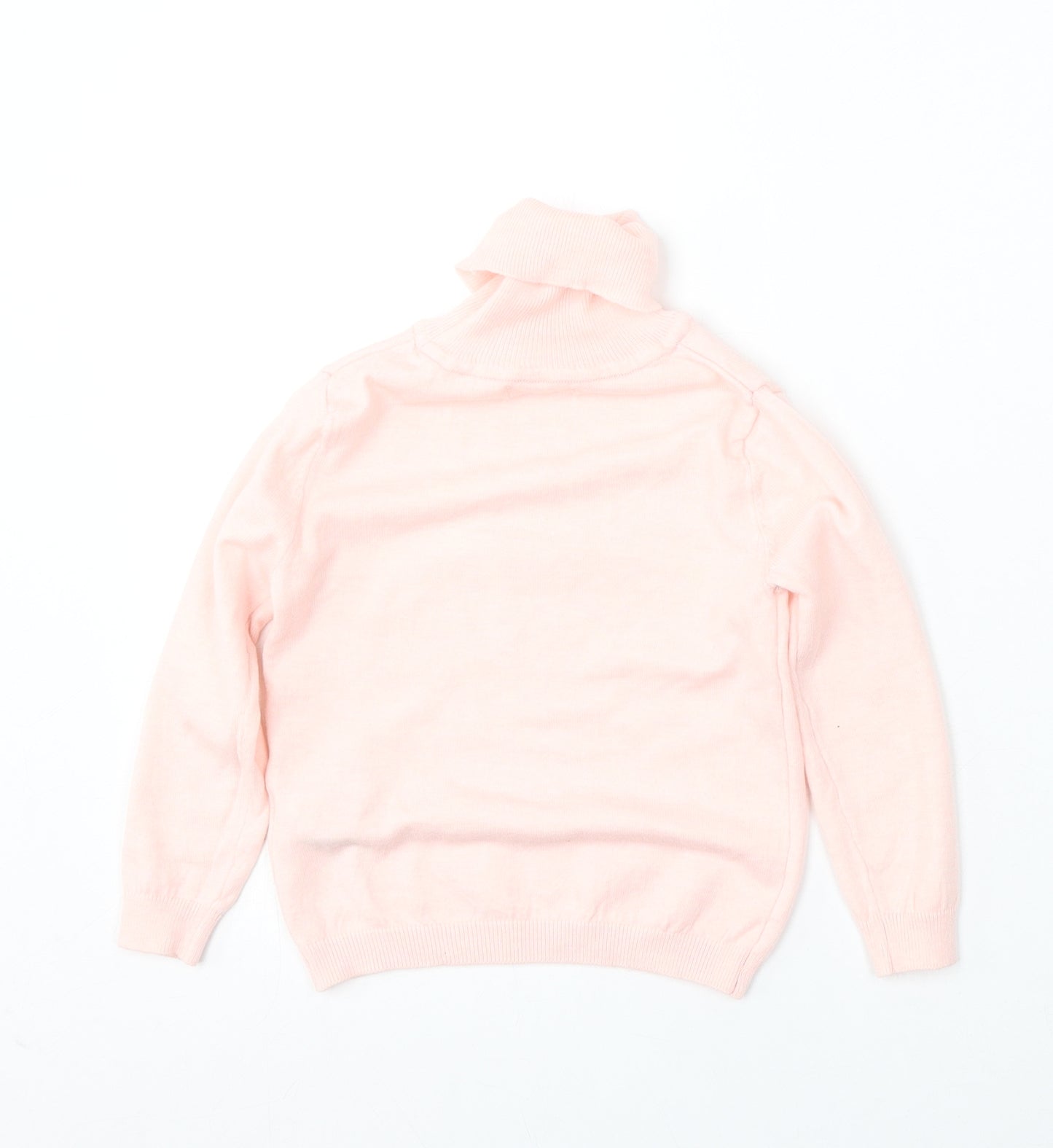 Primark Girls Pink Roll Neck  Polyester Pullover Jumper Size 2-3 Years
