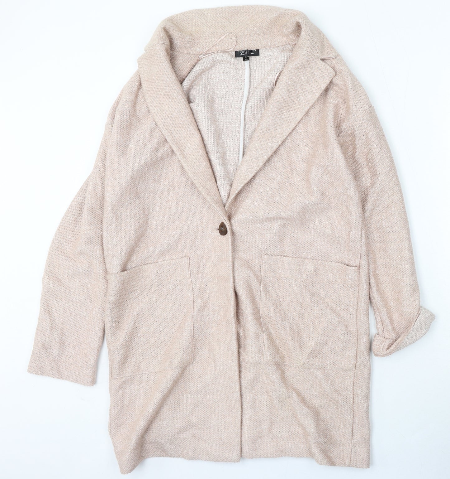 Topshop Womens Pink   Jacket  Size 10  Button