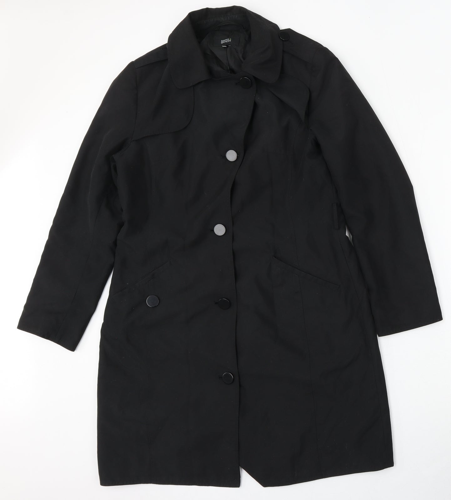 Marks and Spencer Womens Black   Jacket  Size 12  Button