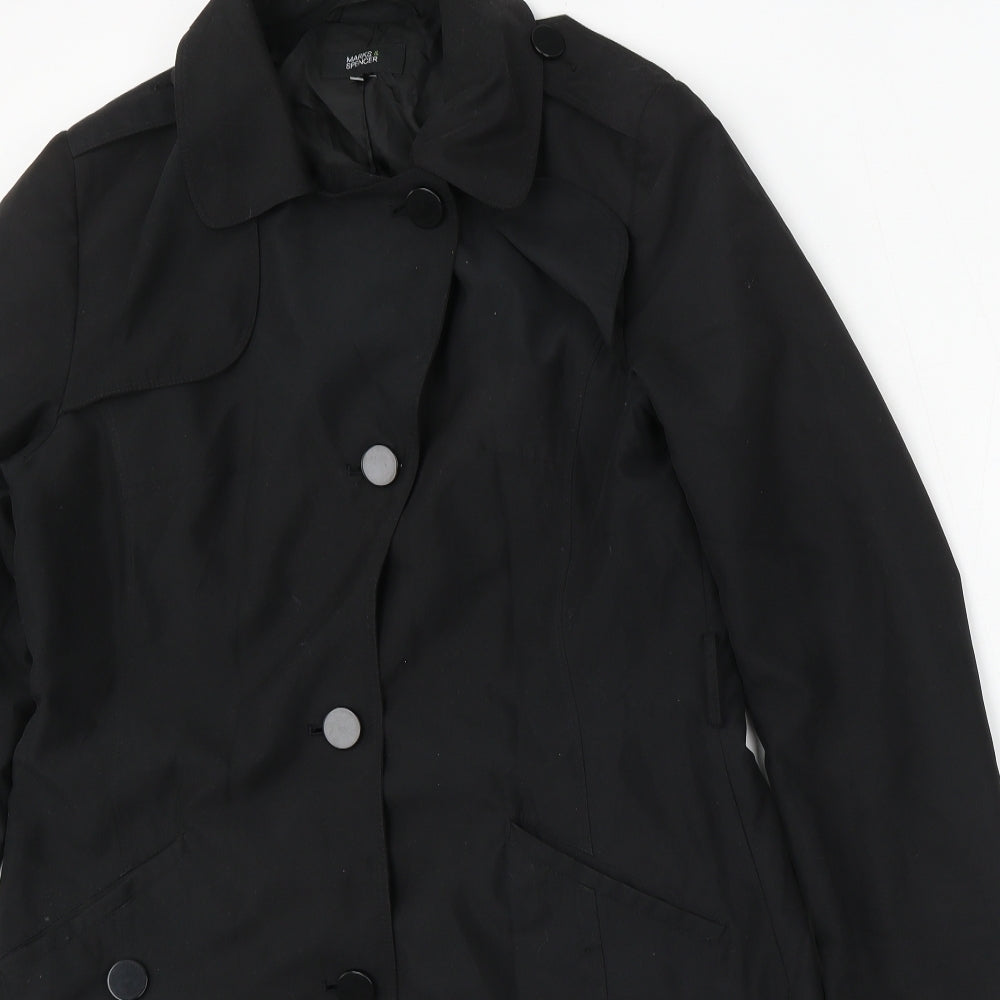 Marks and Spencer Womens Black   Jacket  Size 12  Button
