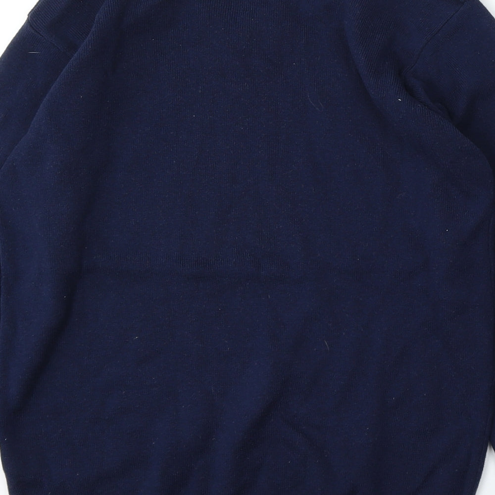 George Boys Blue V-Neck  Cotton Pullover Jumper Size 12-13 Years