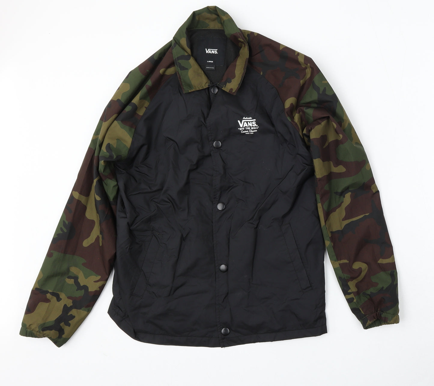 VANS Mens Black Camouflage  Jacket  Size L