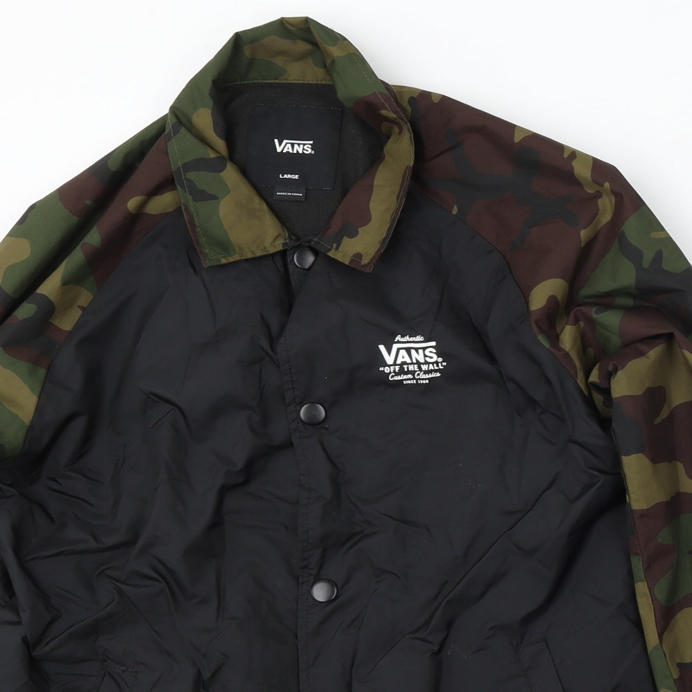 VANS Mens Black Camouflage  Jacket  Size L