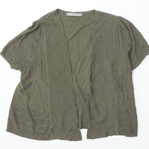 Marks and Spencer Womens Green V-Neck  Polyester Cardigan Jumper Size S