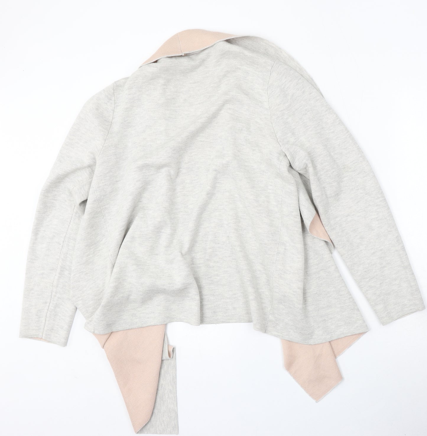 Primark Womens Grey V-Neck  Acrylic Cardigan Jumper Size L