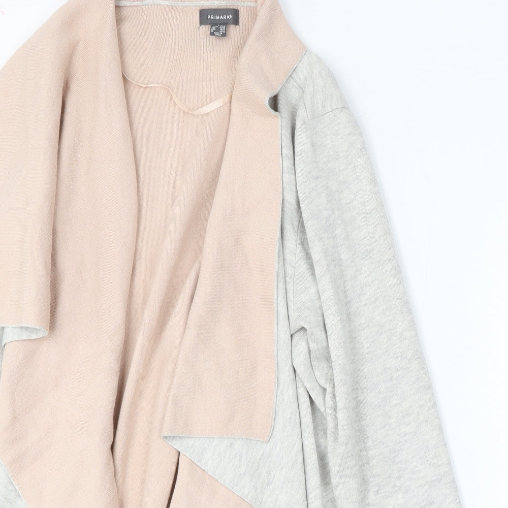 Primark Womens Grey V-Neck  Acrylic Cardigan Jumper Size L