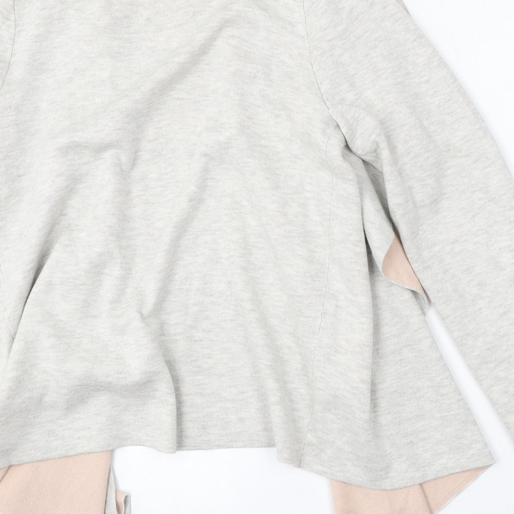 Primark Womens Grey V-Neck  Acrylic Cardigan Jumper Size L