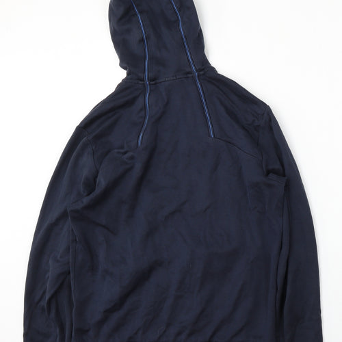HUGO BOSS Mens Blue  Cotton Full Zip Hoodie Size M