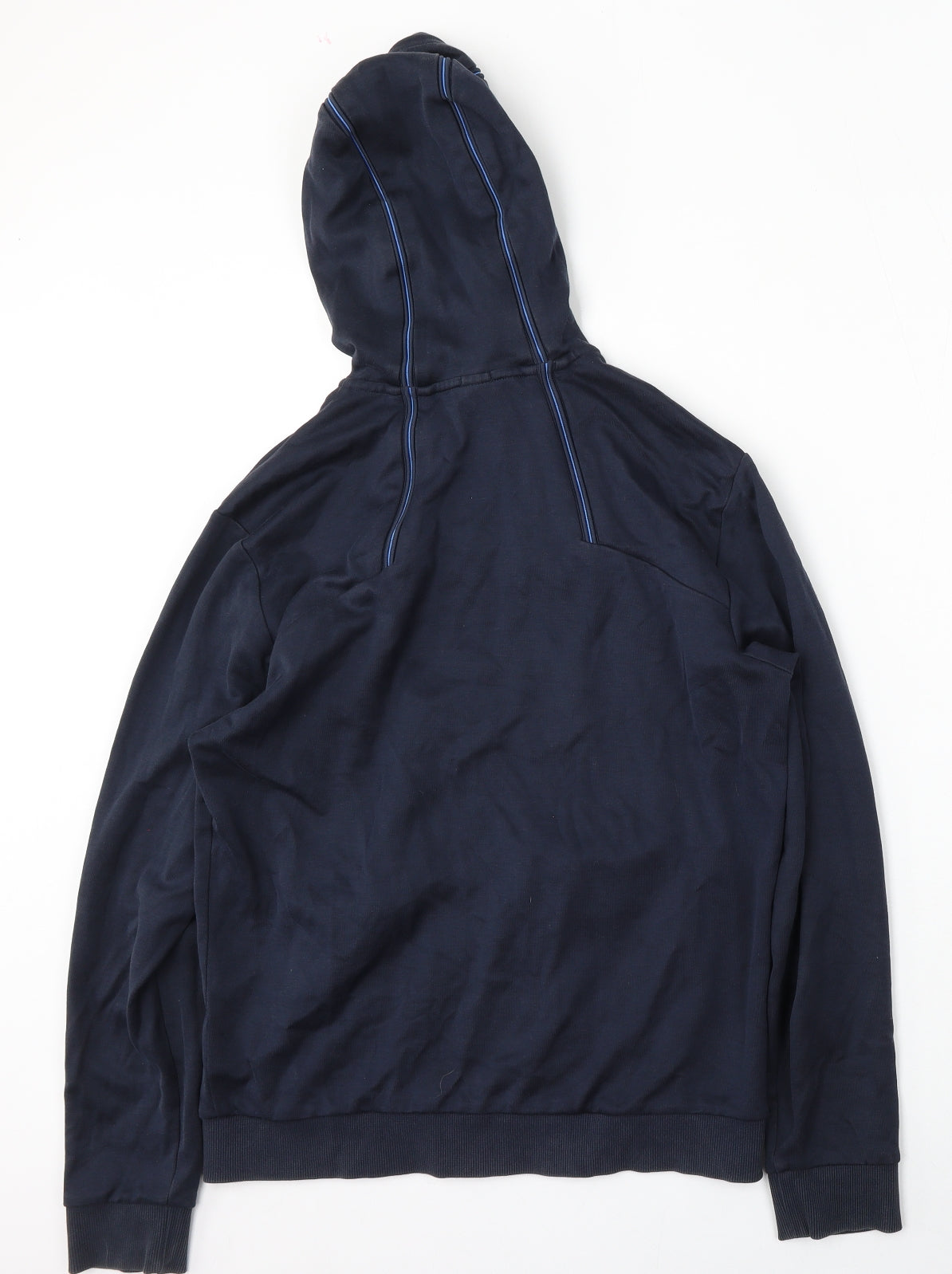 HUGO BOSS Mens Blue  Cotton Full Zip Hoodie Size M