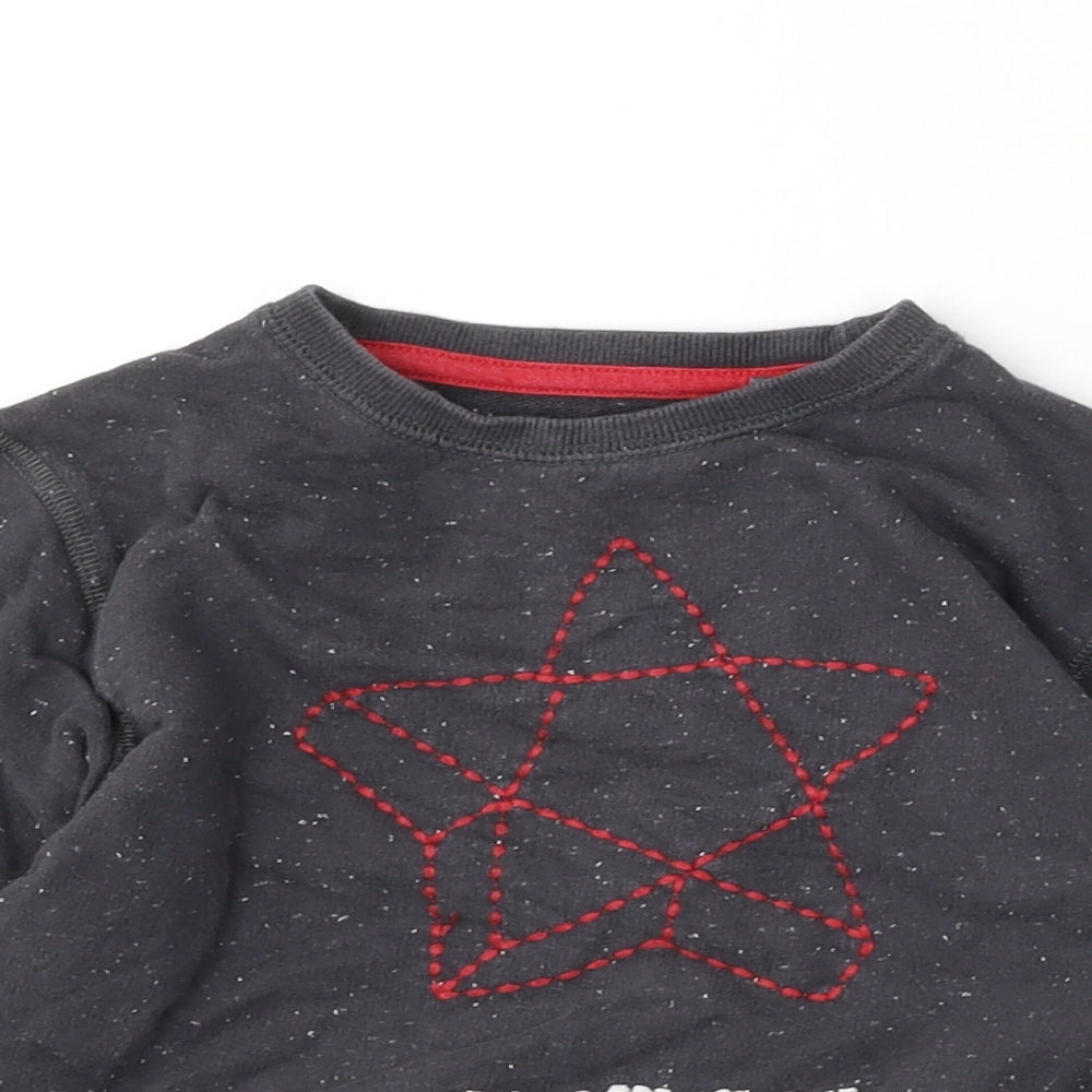 NEXT Boys Grey  Cotton Pullover Hoodie Size 4-5 Years