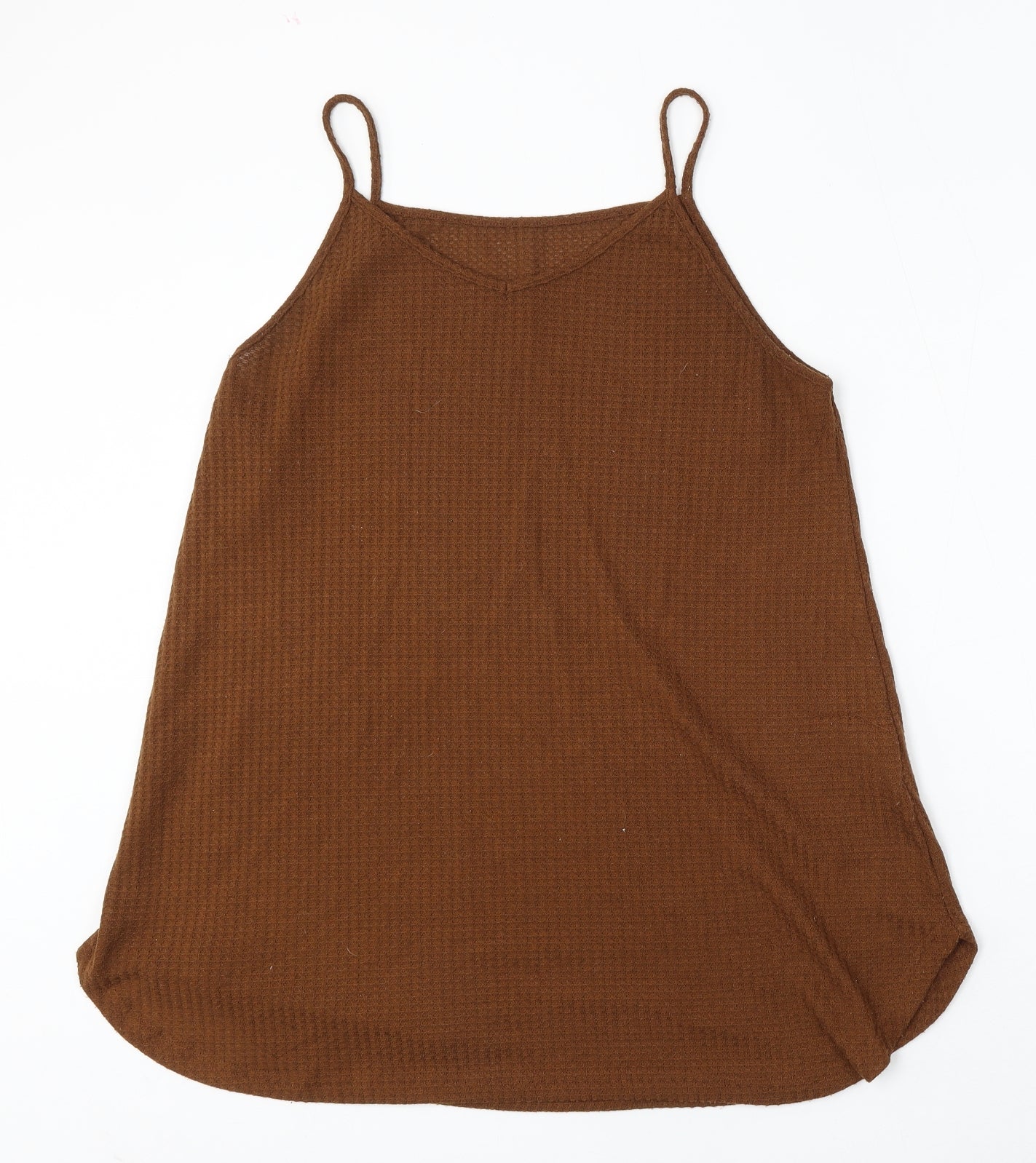 SheIn Womens Brown  Polyester Camisole Blouse Size XL V-Neck
