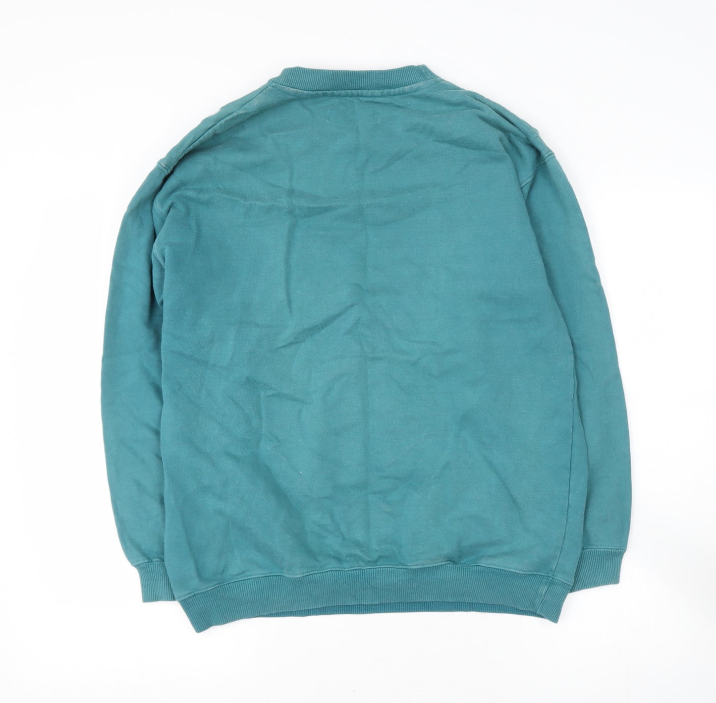 cotton traiders Mens Blue Round Neck  Cotton Pullover Jumper Size S