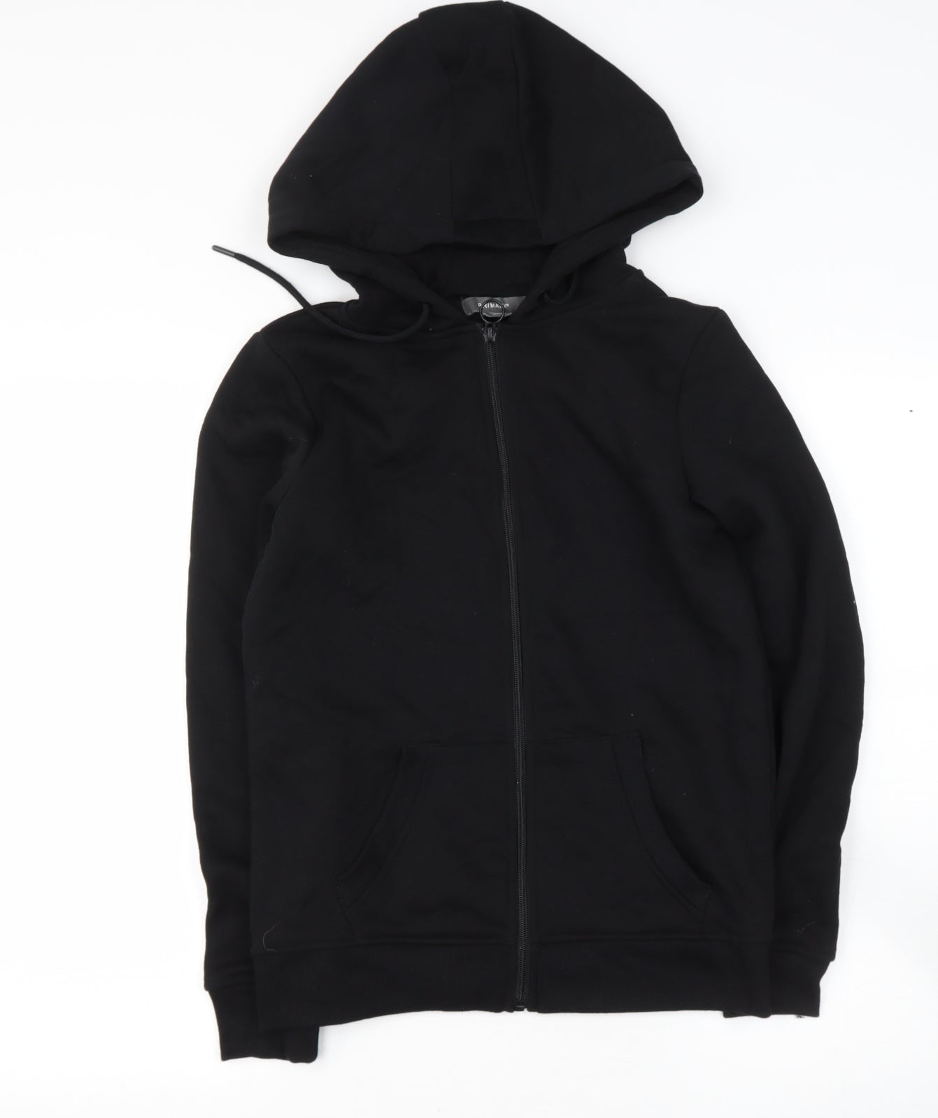 Primark Womens Black  Cotton Full Zip Hoodie Size XS