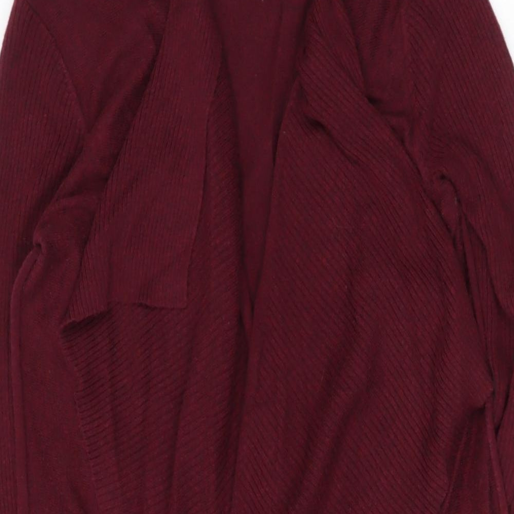 F&F Womens Pink V-Neck  Polyester Cardigan Jumper Size 14