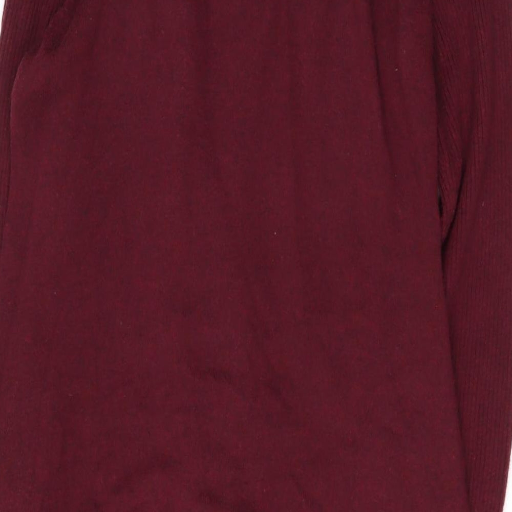 F&F Womens Pink V-Neck  Polyester Cardigan Jumper Size 14