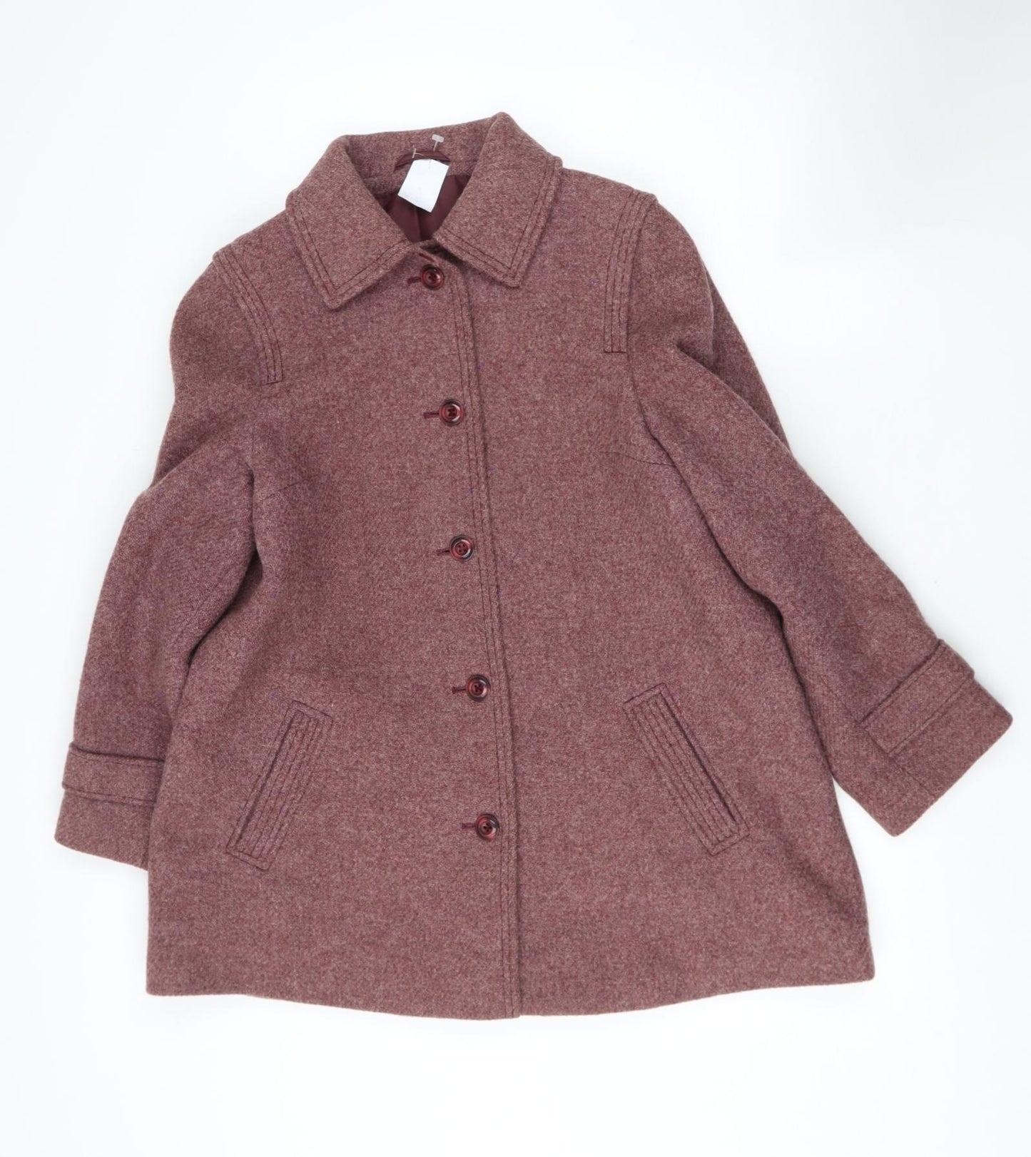 st michael Womens Pink   Pea Coat Coat Size 14