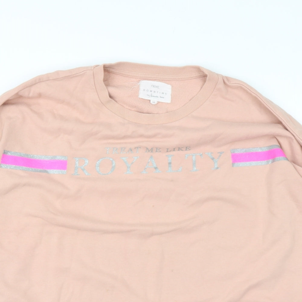 NEXT Womens Pink  Cotton Pullover Sweatshirt Size M