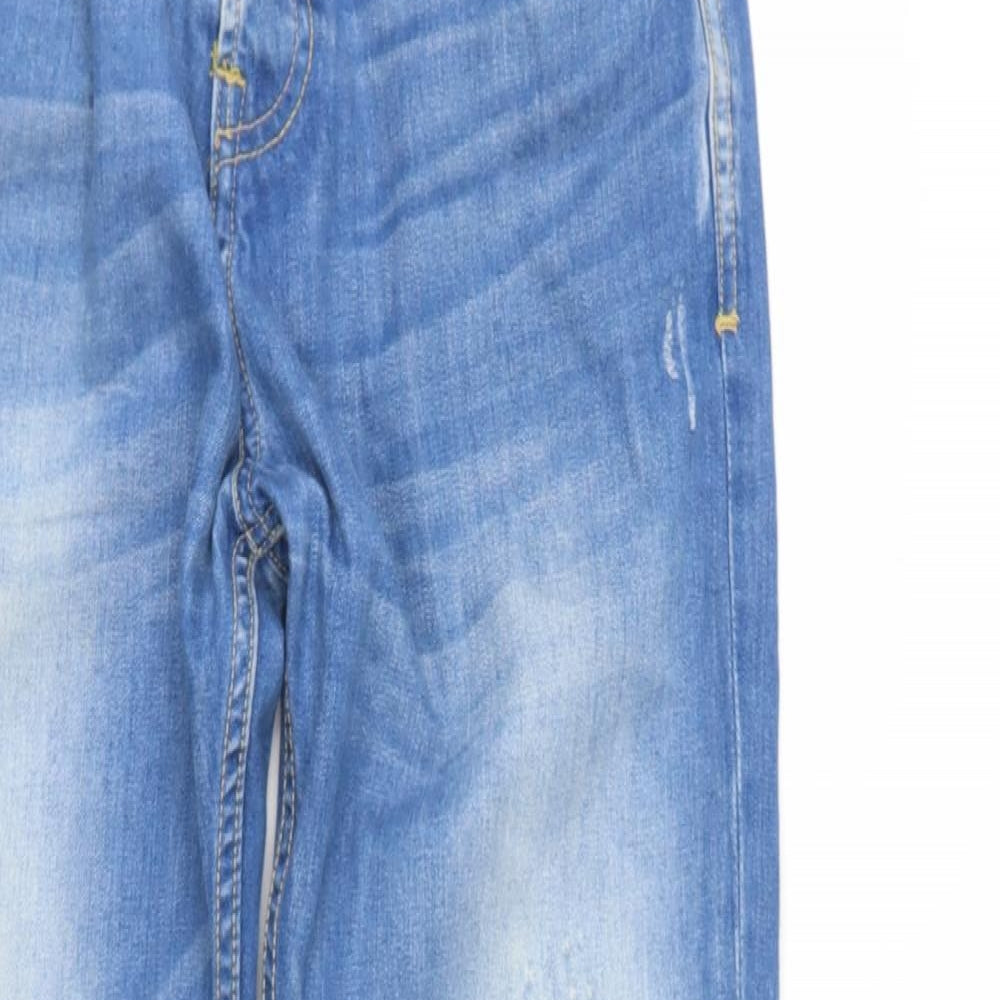 Pull&Bear Mens Blue  Cotton Straight Jeans Size 42 L31 in Regular