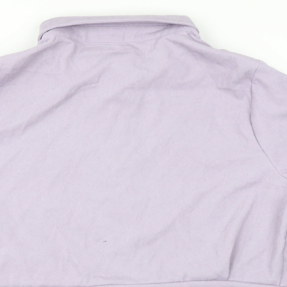 SheIn Womens Pink Collared  Polyester Pullover Jumper Size L