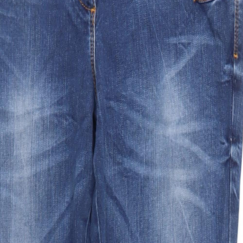 Marks and Spencer Womens Blue  Cotton Jegging Jeans Size 14 L28 in Regular