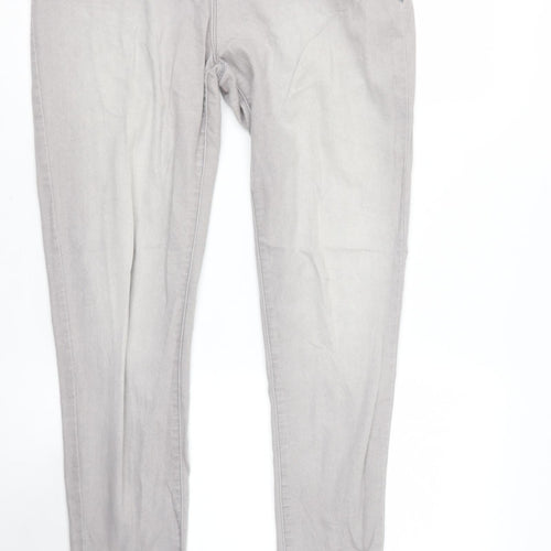 Denim & Co. Womens Grey  Polyacrylate Fibre Jegging Jeans Size 14 L30 in Regular