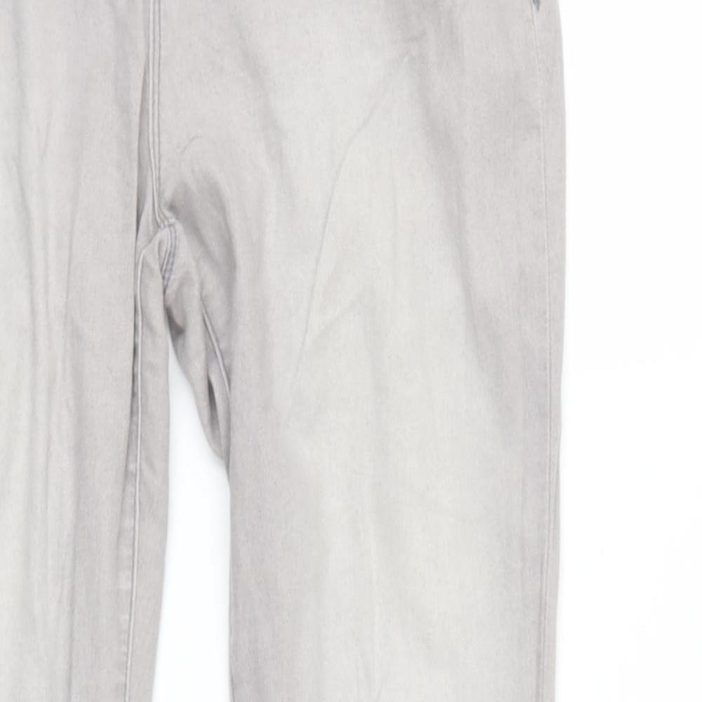 Denim & Co. Womens Grey  Polyacrylate Fibre Jegging Jeans Size 14 L30 in Regular