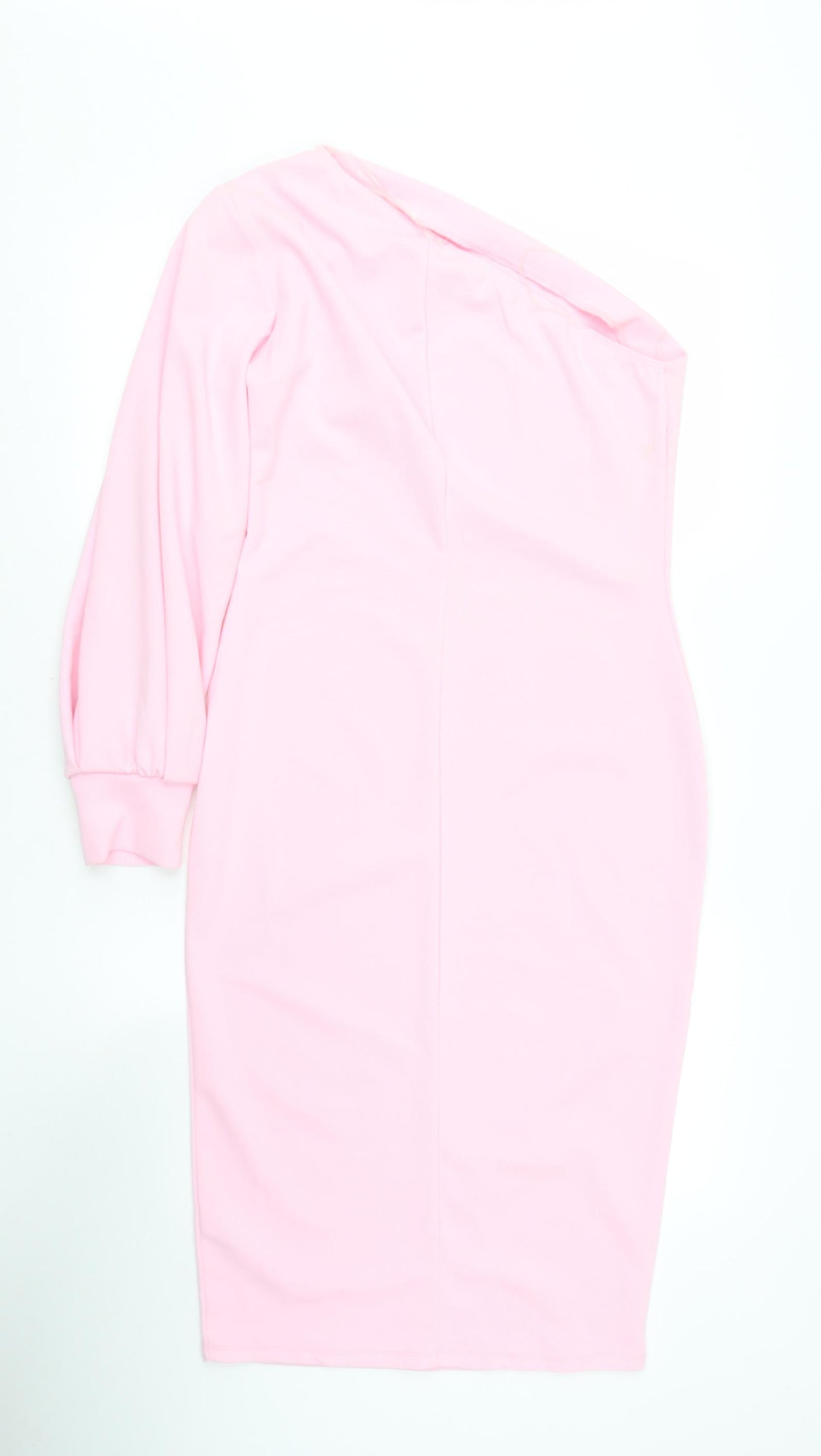 New Look Womens Pink  Polyester Bodycon  Size 12  V-Neck