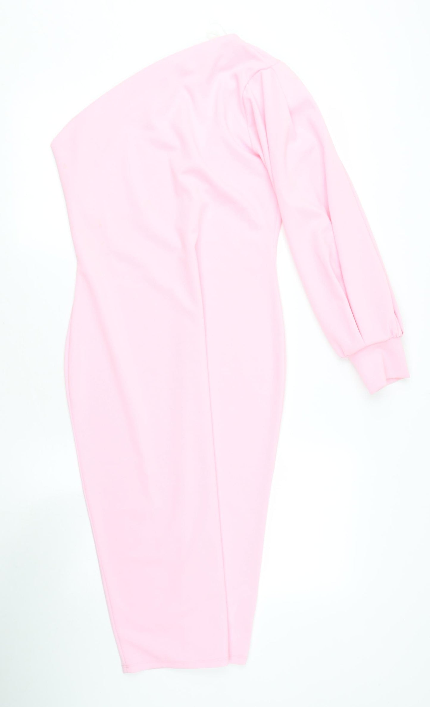 New Look Womens Pink  Polyester Bodycon  Size 12  V-Neck