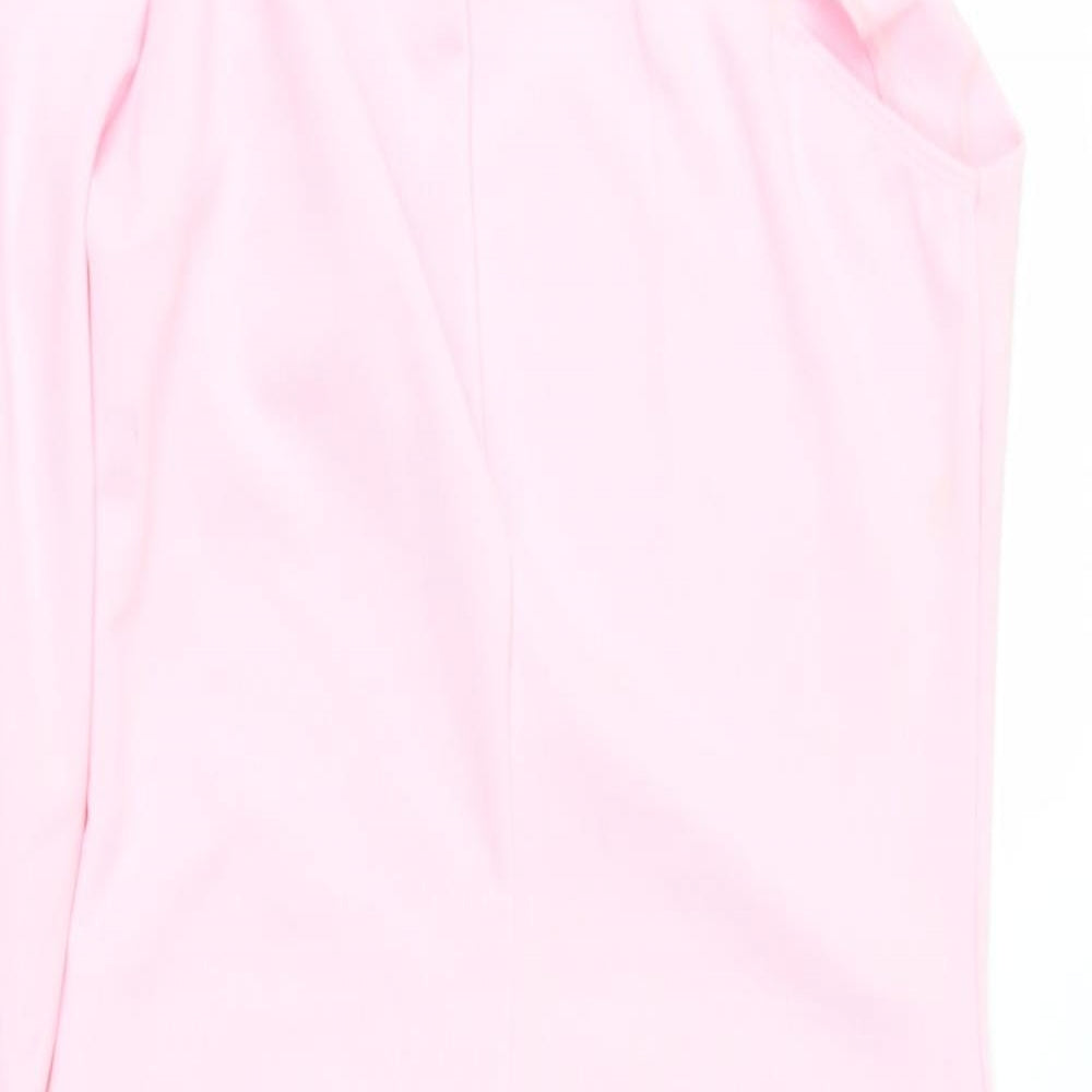 New Look Womens Pink  Polyester Bodycon  Size 12  V-Neck