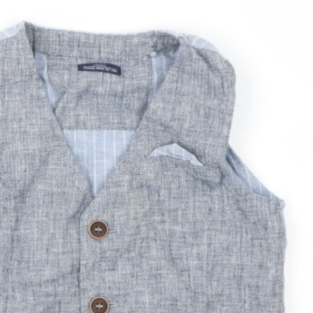 NEXT Baby Blue  Cotton Basic Tank Size 12-18 Months V-Neck