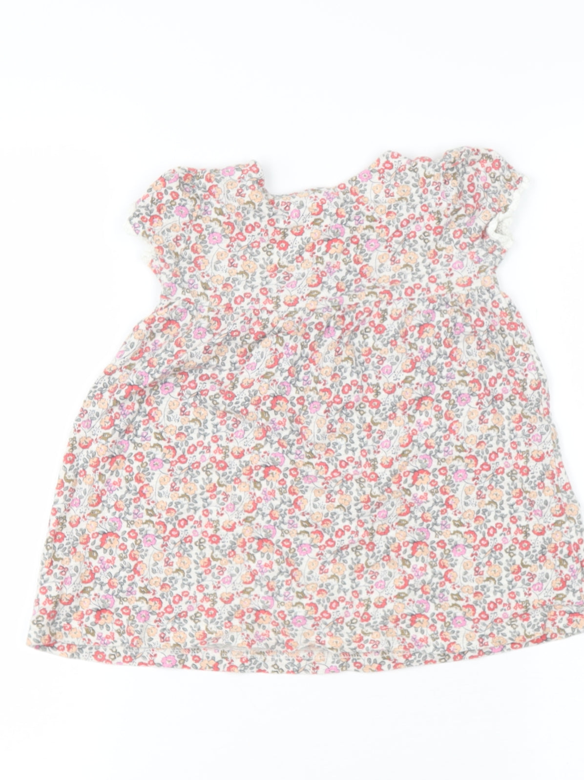 NEXT Baby Multicoloured Floral Cotton Basic Blouse Size 12-18 Months Round Neck