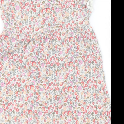 NEXT Baby Multicoloured Floral Cotton Basic Blouse Size 12-18 Months Round Neck