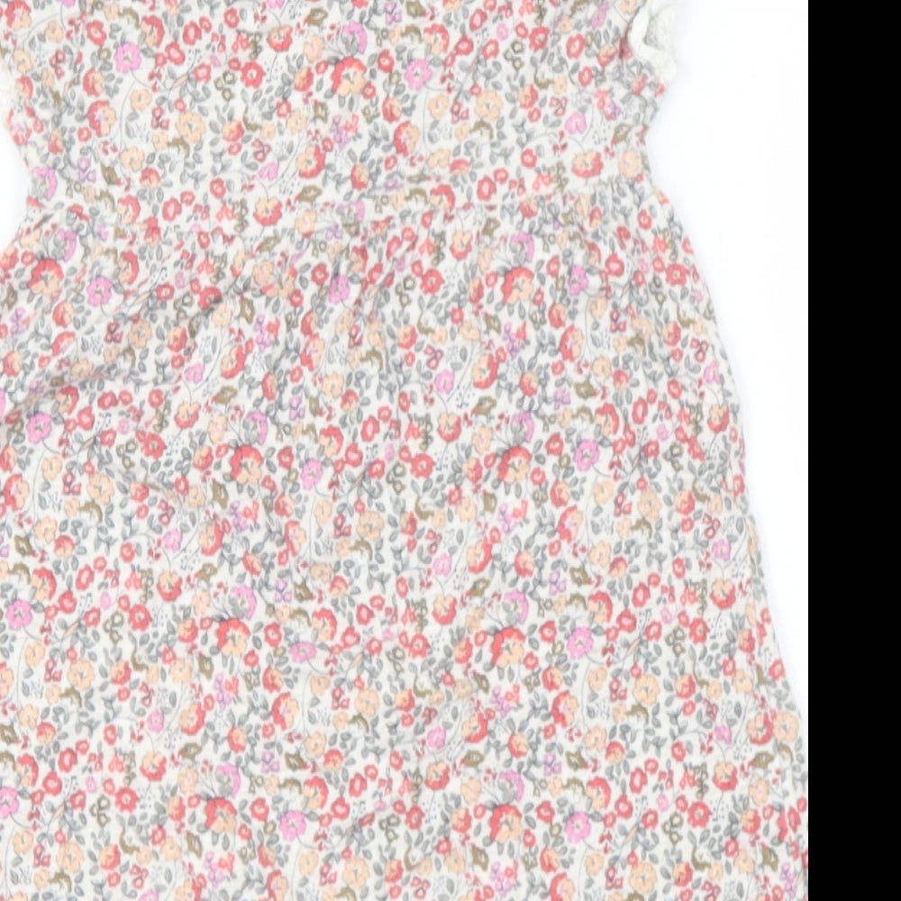 NEXT Baby Multicoloured Floral Cotton Basic Blouse Size 12-18 Months Round Neck
